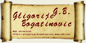 Gligorije Bogatinović vizit kartica